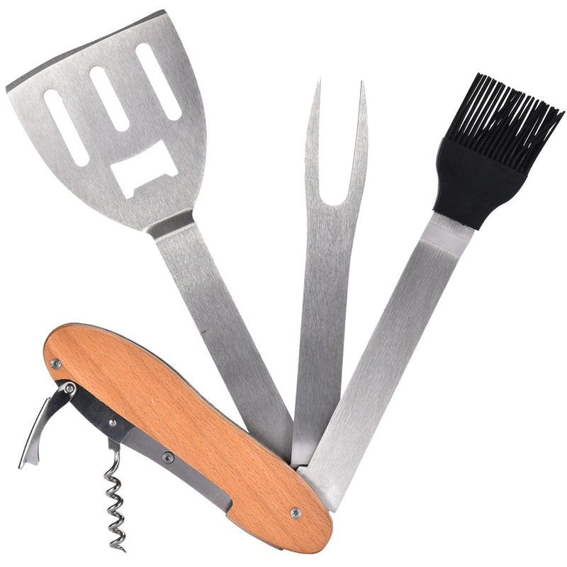 Bbq Multitool_Set Of 1_Wood Brown