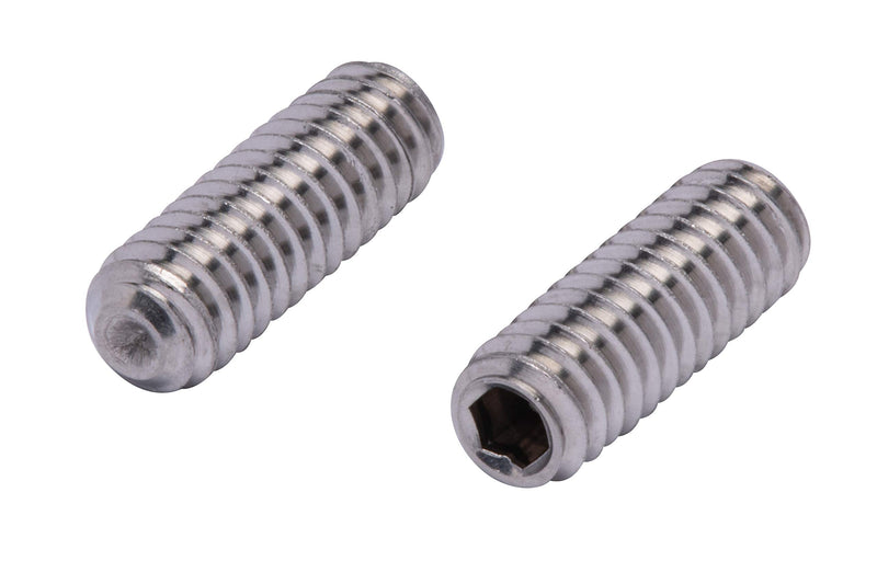 1/4"-20 X 3/4" Stainless Set Screw with Hex Allen Head Drive and Oval Point (50 pc), 18-8