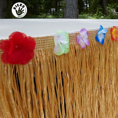 Kicko Luau Hawaiian Grass Table Skirt Decoration - 9 Feet X 29 Inches - Real Hawaiian