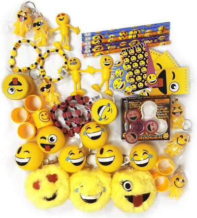 Kicko Assorted Emoticon Party Supplies - 50 Pieces - Cool and Fun Emoji with Multiple