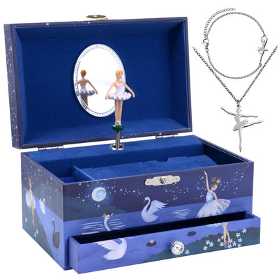 Jewelkeeper Ballerina Music Box & Little Girls Jewelry Set - 3 Ballerina Gifts