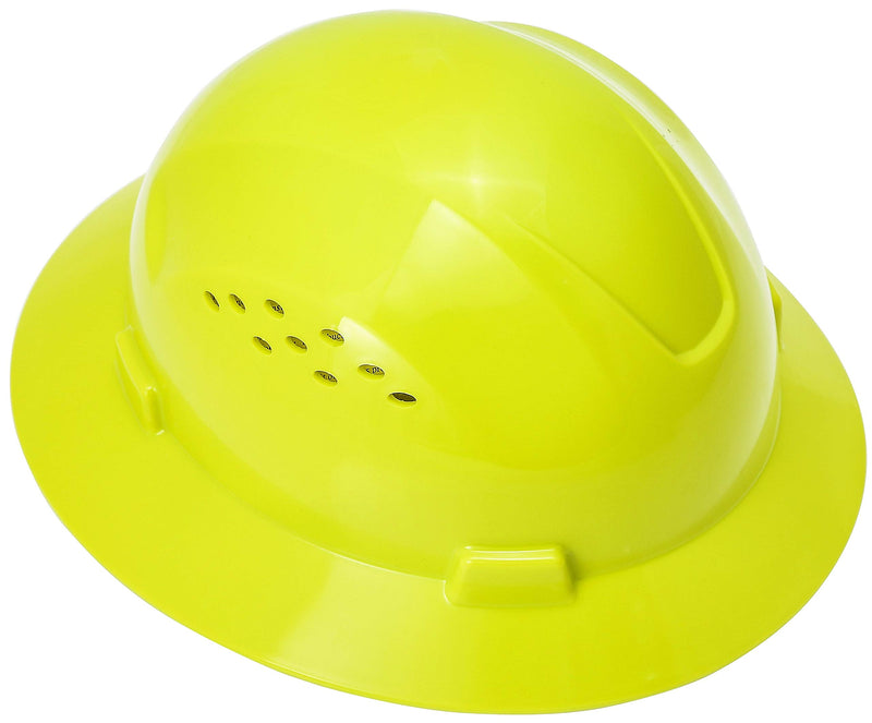 Noa Store HDPE Lime Full Brim Hard Hat with Fas-trac