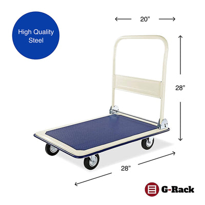 Heavy Duty Folding Industrial Platform Trolley  Foldable Trolley On Wheels