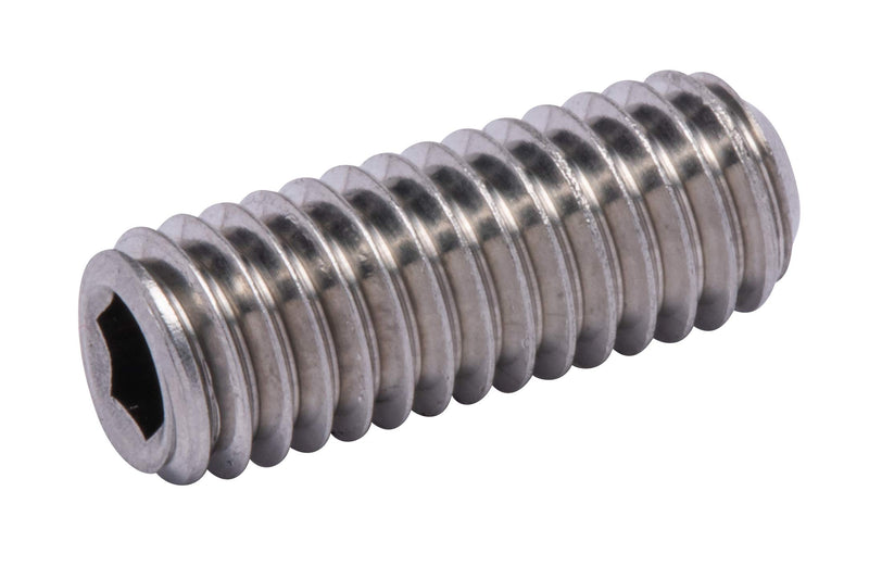 3/8"-16 X 1" Stainless Set Screw with Hex Allen Head Drive and Oval Point (25 pc), 18-8