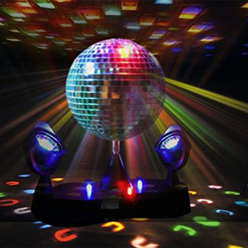 Kicko Mini Mirror Disco Ball with LED Lights - for Parties, Lighting, Halloween