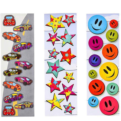 Kicko Assorted Mini Stickers - 500 Pack - for Rewards, Party Favors, Game Prizes, Novelty