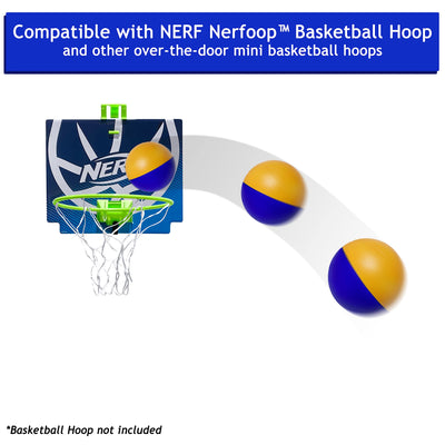 Multicolored 4" Foam Mini Basketball Set Compatible with Nerf Basketball Hoop | Safe