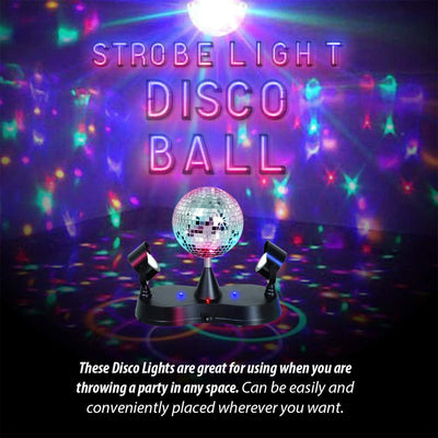 Kicko Mini Mirror Disco Ball with LED Lights - for Parties, Lighting, Halloween