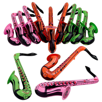 Kicko 24 Inches Saxophone Inflate Pack f 12 - Party Decoration - Party Balloons - Toy