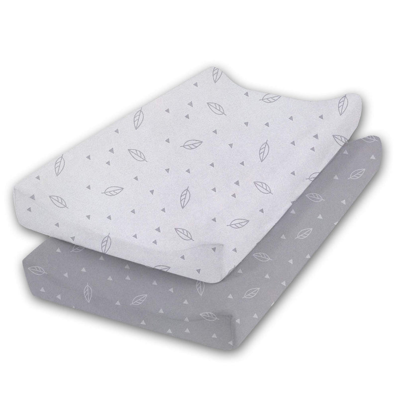 Enovoe Changing Pad Cover for Baby Girls and Boys - 2 Pack - 100% Jersey Cotton, Changing