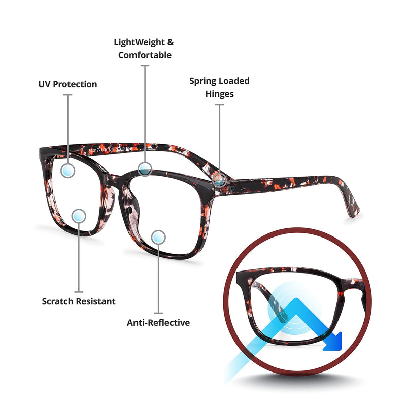 Blue-Light-Blocking-Reading-Glasses-Rose-Tortoise-2-25-Magnification-Computer-Glasses