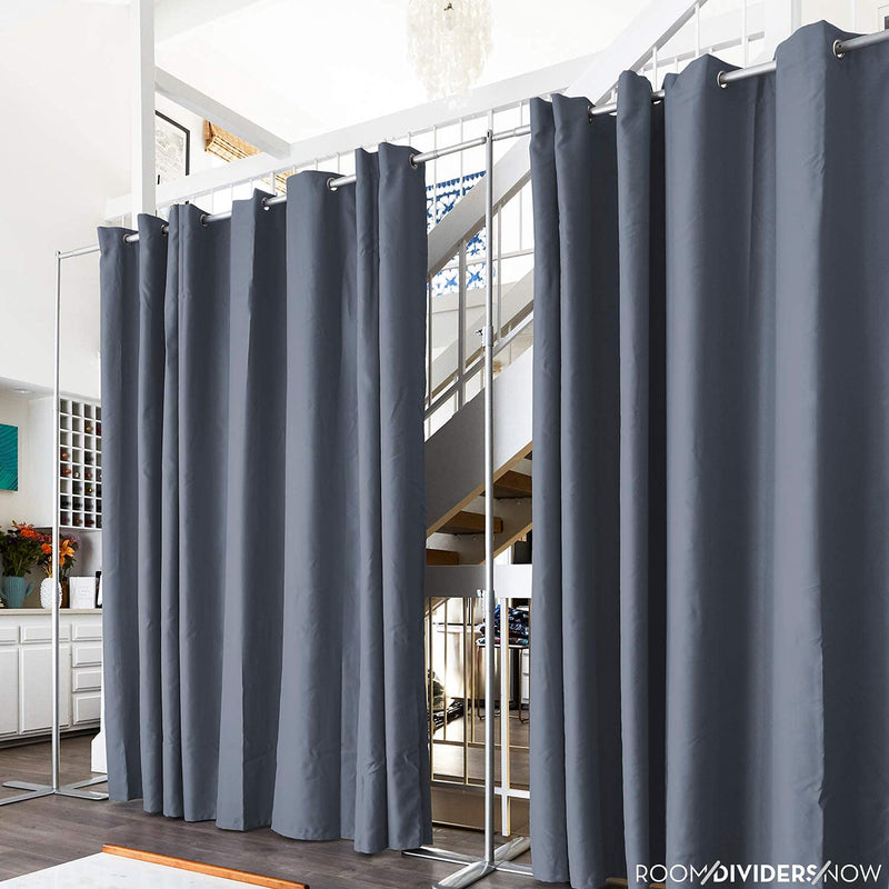 Room Divider Curtain, 7ft Tall X 4ft Wide (Slate Gray)  Premium