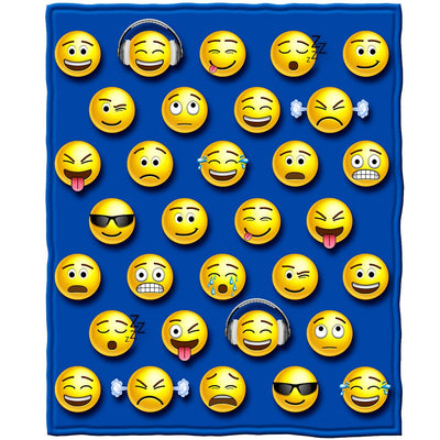 Dawhud Direct Emoji Super Soft Plush Fleece Throw