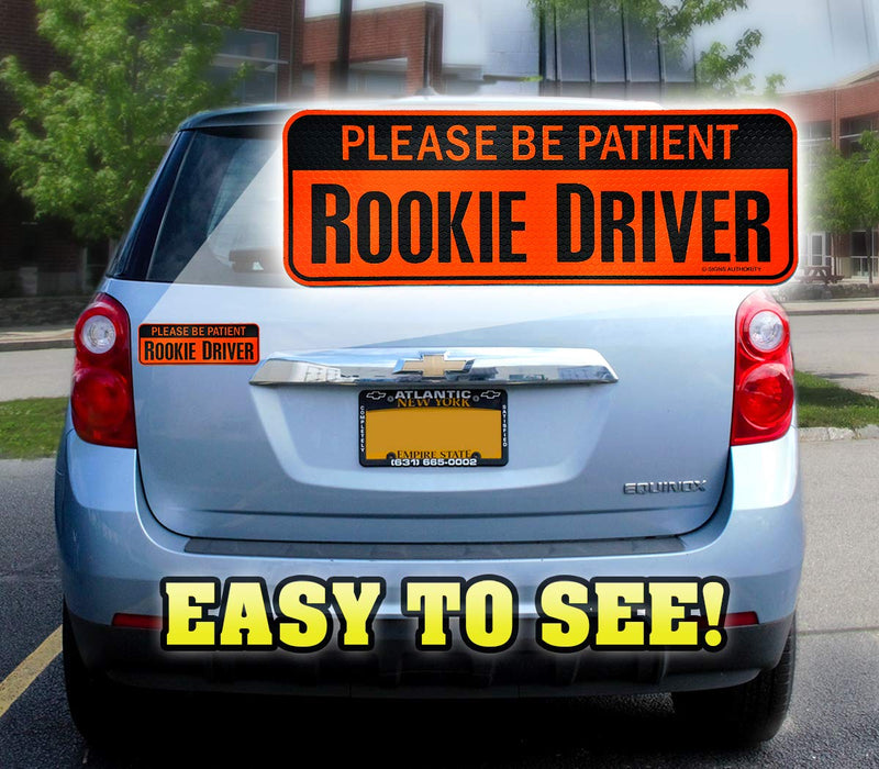 Reflective Student Driver Magnetic Sticker Signs (10" Orange Reflective Rookie