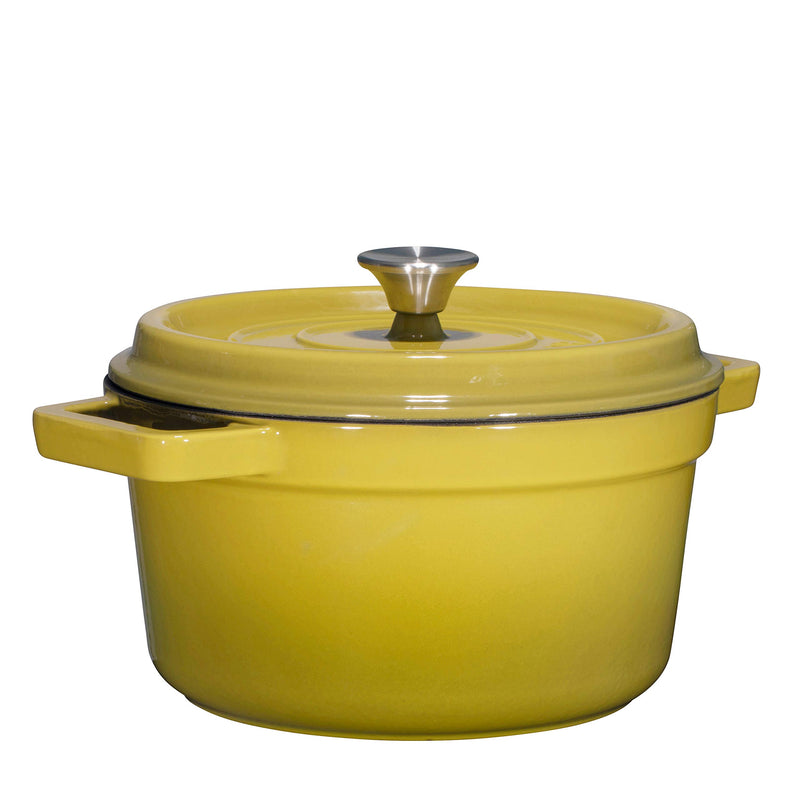 Enameled Cast Iron Dutch Oven Casserole Dish 6.5 quart Large Loop Handles and Self Basting