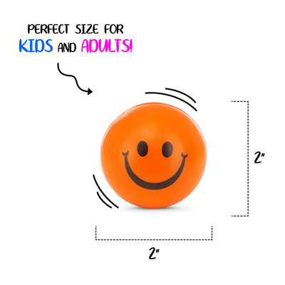 Be Happy! Neon Colored Smile Funny Face Stress Ball - Happy Smile Face Squishies Toys