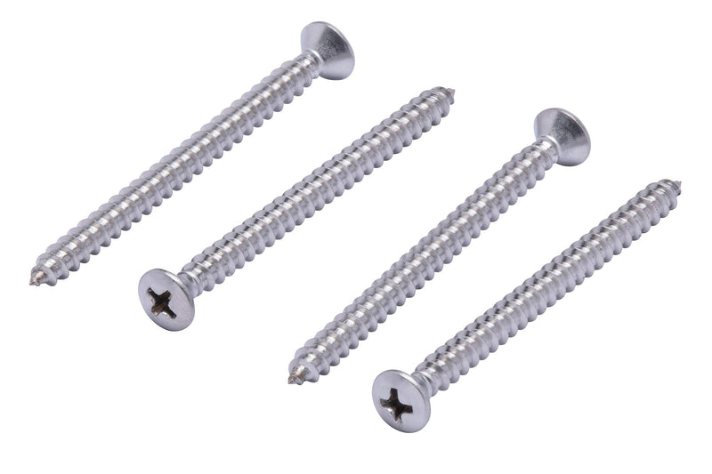 10 X 4" Stainless Oval Head Phillips Wood Screw (25pc) 18-8 (304) Stainless Steel Screws