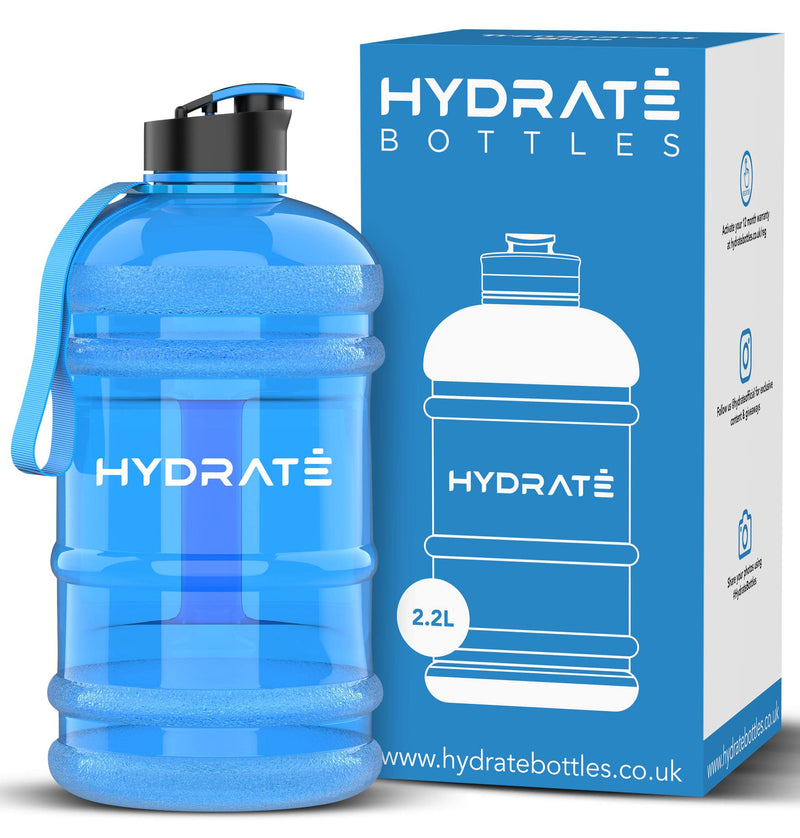 HYDRATE XL Jug Half Gallon Water Bottle - BPA Free, Flip Cap, Ideal for Gym - Color