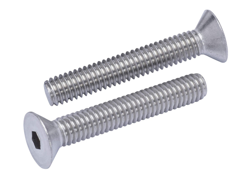 8-32 X 5/8" Stainless Flat Head Socket Cap Screw Bolt, (100pc), 18-8 (304) Stainless