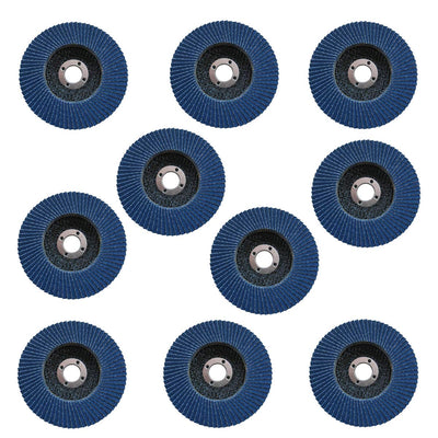 Katzco Flap Discs 24 Grit Quick Change Grinding Wheels 10 Pieces - 2 Inch - for Rotary