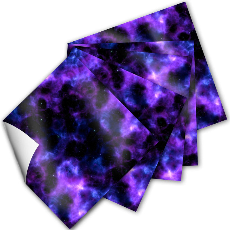 Craftopia Craft Vinyl Squares - 12 x 12-Inch Galaxy Space Patterned Sheets for Design