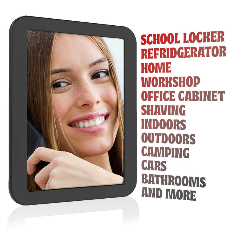 Katzco Magnetic Mirror - 1 Pack - 5 x 7 Inches  for School Locker, Refridgerator, Home