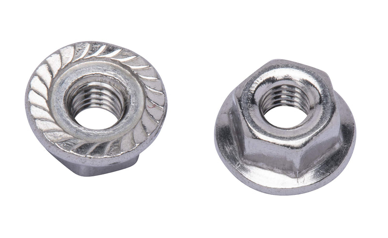 M3-.50 Metric Stainless Serrated Hex Flange Nut, (100 Pack), 304 (18-8) Stainless Steel