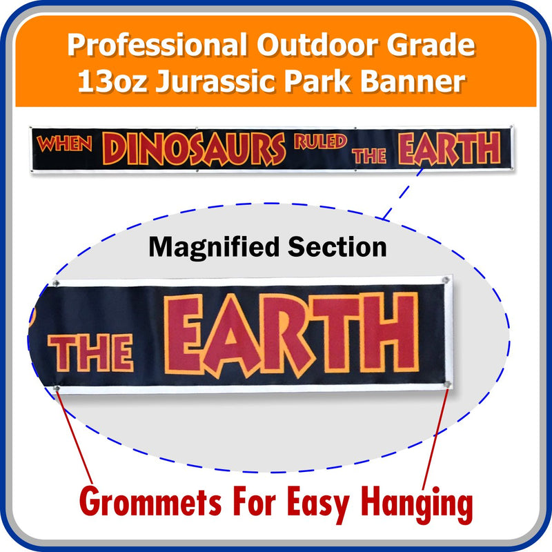 Jurassic Park Banner Sign Replica - Great for the Jurassic Park World Movie Fan That Loves