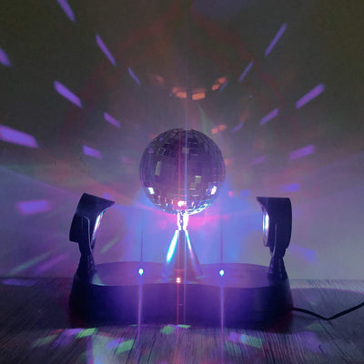 Kicko Mini Mirror Disco Ball with LED Lights - for Parties, Lighting, Halloween