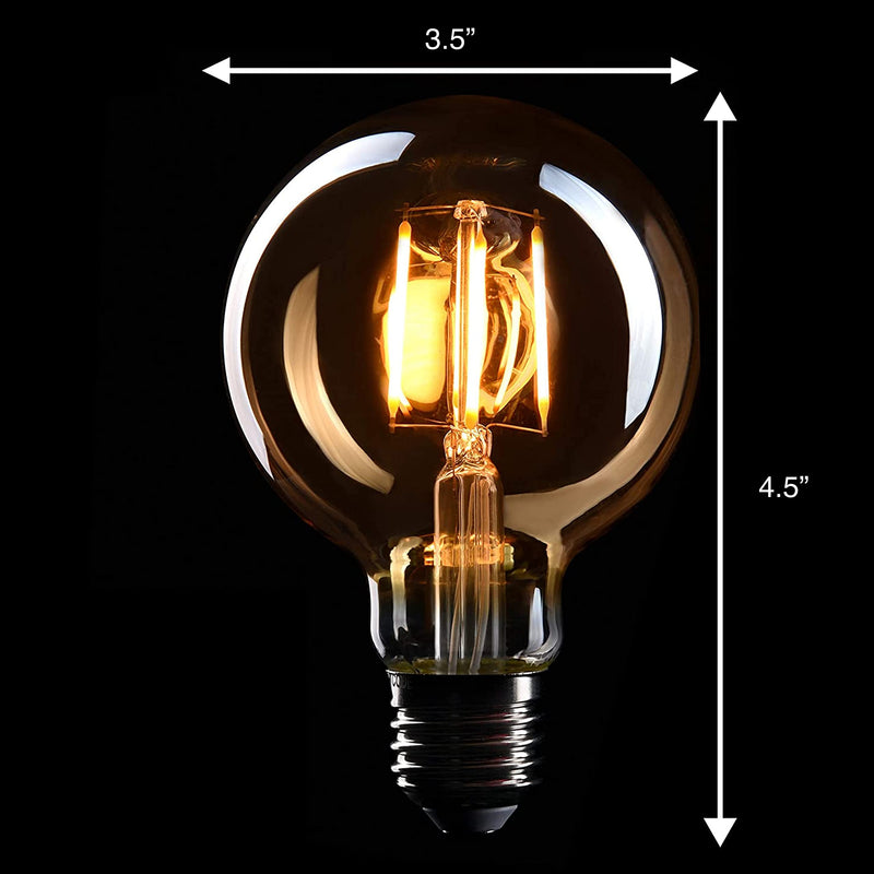 3x Edison Light Bulb E27 Socket  Dimmable, 4 W, 2200 K Warm White, 230 V, El04