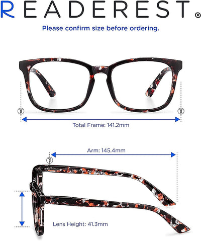 Blue-Light-Blocking-Reading-Glasses-Rose-Tortoise-2-75-Magnification-Computer-Glasses