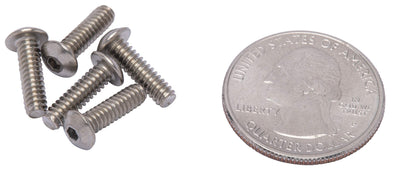 1/4"-20 x 3/4" Stainless Button Socket Head Cap Screw Bolt, (100 pc), 18-8 (304) Stainless