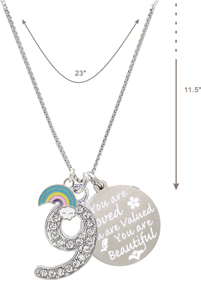 9th Birthday, 9th Birthday Gift, 9th Birthday Girl Gifts, 9th Birthday Necklace, Gifts