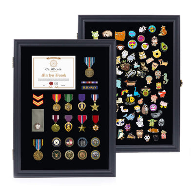 Pin Display Case Military Shadow Box Pin Collection Display Military Medal Display Case