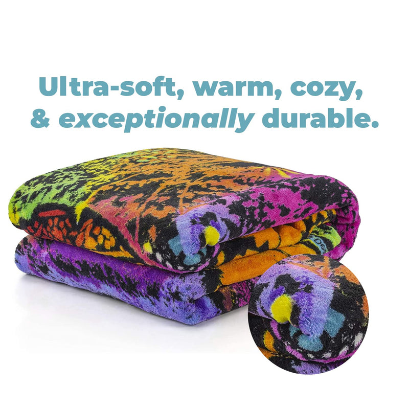 Colorful Cat Fleece Blanket For Bed, 50" X 60" Dean Russo 9 Cat Fleece Throw