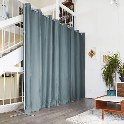 End2End Room Divider Kit - XX-Large A, 8ft Tall x 18ft - 24ft Wide, Seafoam (Room