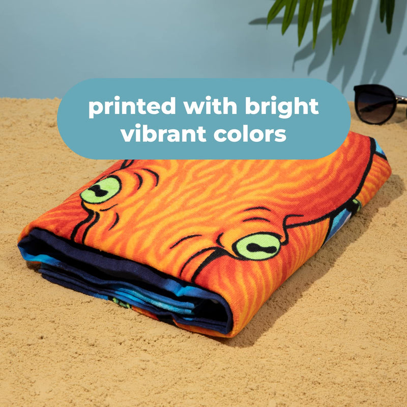 Octopus Surfboard Super Soft Plush Cotton Beach Bath Pool Towel