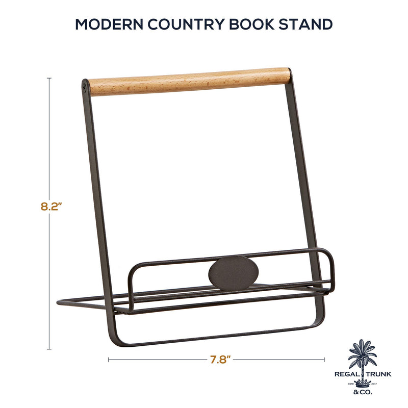 Metal Cookbook Holder Stand - Recipe Book Holder - Adjustable And Foldable Cookbook Stand