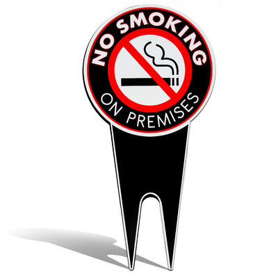 No Smoking Sign Yard Sign 7.5 X 15 Inches - Lawn Sign - All in One Easy Installation