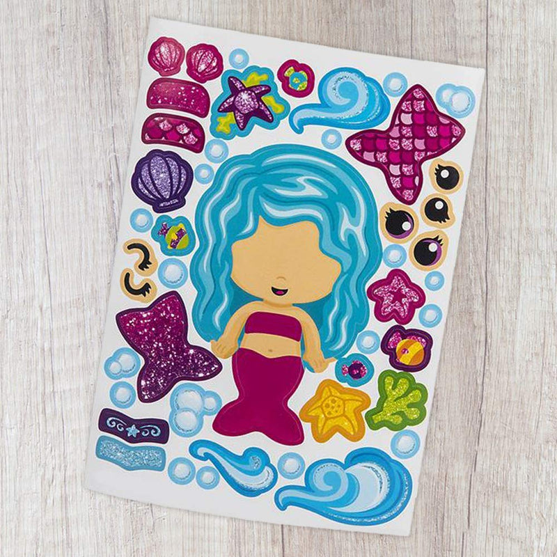 Kicko Make a Mermaid Sticker - Set of 24 Magical Sticker Sheet for Easter Basket Stuffer