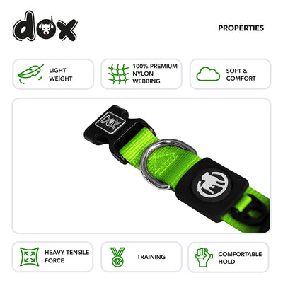 DDOXX Dog Collar Nylon, Adjustable | Many Colors & Sizes | for Small, Medium & Large Dogs