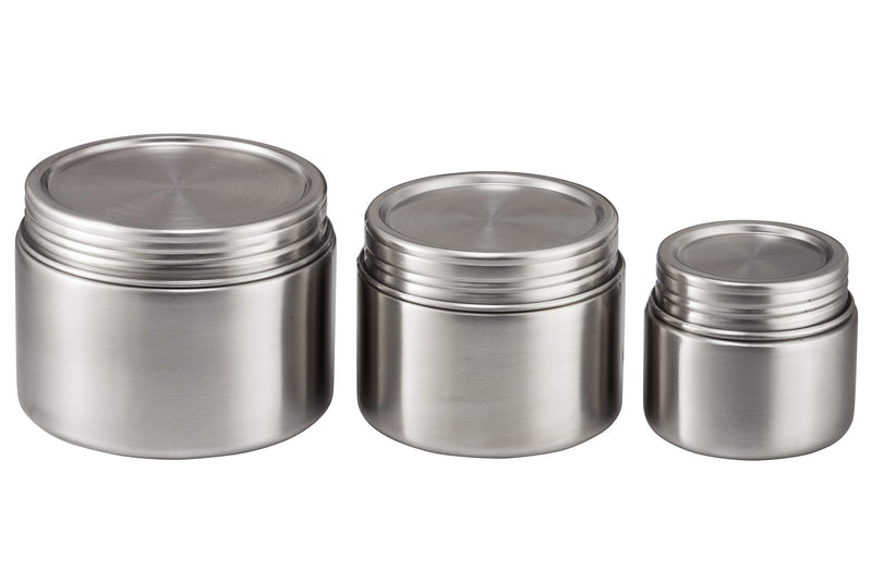 Stainless Steel Food Storage Containers - Set of 3 (8 oz, 16 oz, 24 oz) - Airtight, Leak