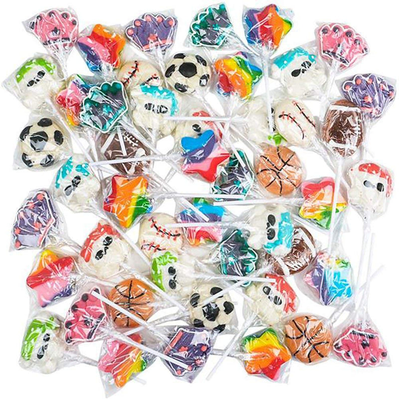 Kicko Assorted Lollipops - 48 Pack - 2 Inch - for Kids, Party Favors, Stocking Stuffers