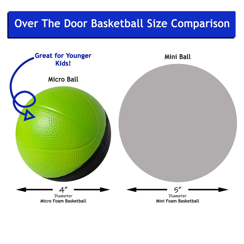 Multicolored 4" Foam Mini Basketball Set Compatible with Nerf Basketball Hoop | Safe