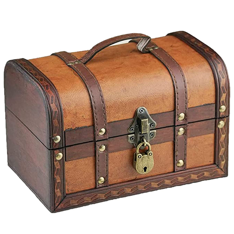 Wooden Pirate Treasure Chest  William 87 X55 X55 Decorative Storage Box