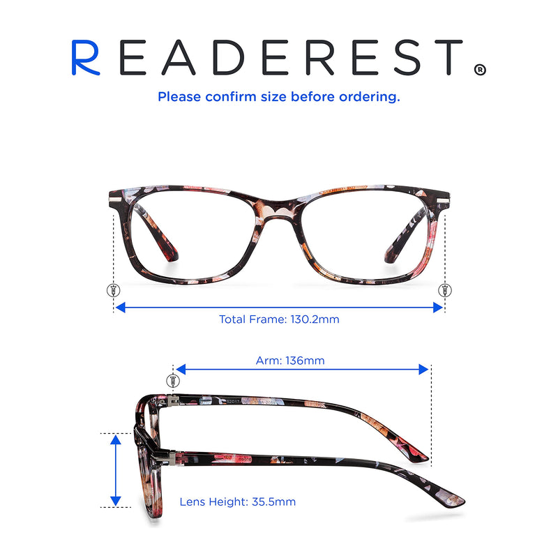 Blue-Light-Blocking-Reading-Glasses-Floral-3-75-Magnification-Computer-Glasses