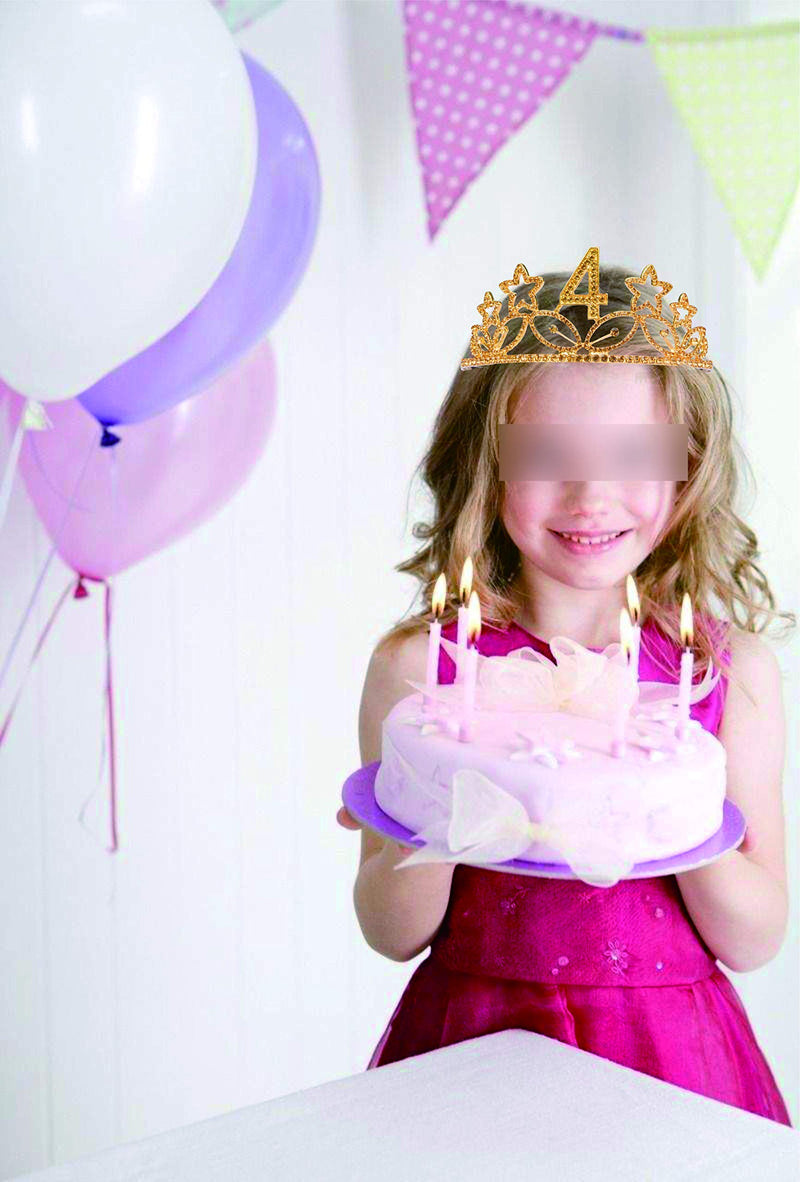 4th Birthday Gifts for Girl, 4th Birthday Tiara and Sash Gold, HAPPY 4th Birthday Party