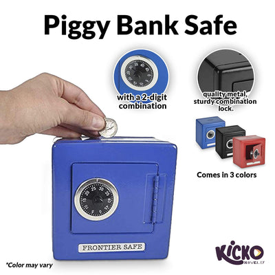 Kicko Combination Bank Moneybox - 1 Piece - Miniature Coin Safety Vault - for Party