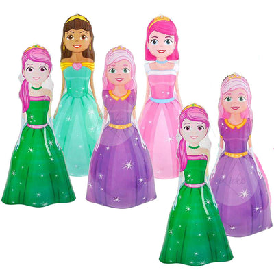 Kicko 36 Inch Princess Balloon Bundle - 6 Pack Vinyl Inflatables - Huge Birthday Party