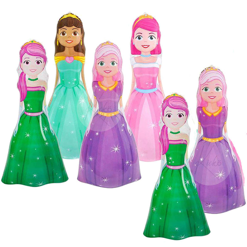 Kicko 36 Inch Princess Balloon Bundle - 6 Pack Vinyl Inflatables - Huge Birthday Party